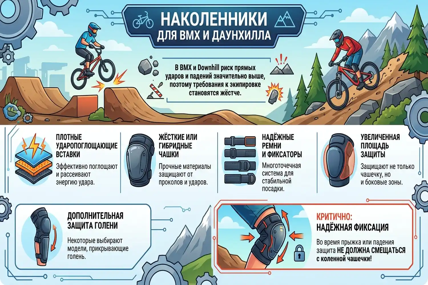 наколенники для bmx и даунхилла